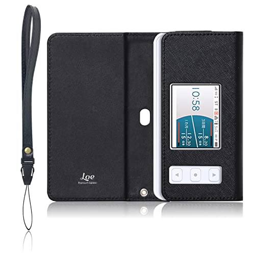 LOE (ロエ) au/UQ Speed Wi-Fi 5G X11 / X12 Aterm CM51FD 専用 モバイルルーター ケース (ブラック) IS016B