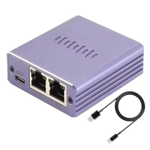 LOQPRVV Hongpan ギガビット イーサネット スプリッター 1 から 2/3/4 ギガビット RJ45 LAN ネットワーク拡張 1000Mbps インターネット ケーブル スプリッター タイプ C 電源コード付き(1 to 3) XDH06