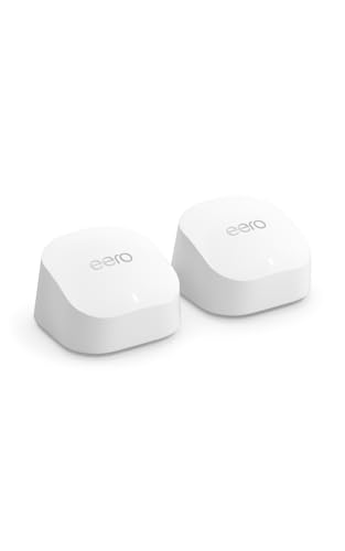 amazon アマゾン B0CX3CVLTX eero 6+ - メッシュWi-Fiルーター | AX3000 | 1.0Gbpsイーサネット | 最大wifi範囲280m2 | 2ユニット IPv6対応