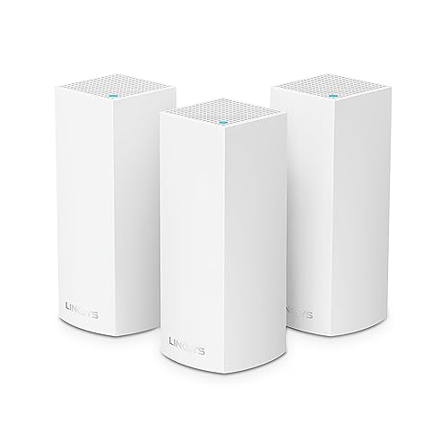 LINKSYS (リンクシス) WHW0303 WiFi 5ホールホームメッシュシステム: トライバンド(867+867+400 Mbps)無線LANルーター3台パック(3年保証付き) - PS5、iPhone動作確認済、スマートテレビの接続用 WHW0303-JP