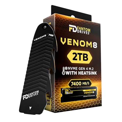 Fantom Drives M.2 NVMe 2TB｜Fantom Drives VENOM8 Gen4 ヒートシンク付き VM8X20-PS5