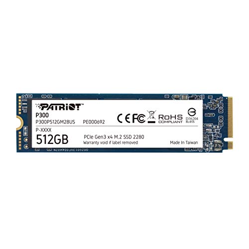 Patriot Memory M.2 NVMe 512GB｜Patriot P300 リード1 ライト1 ノートパソコン、デスクトップ用 低消費電力 P300P512GM28US