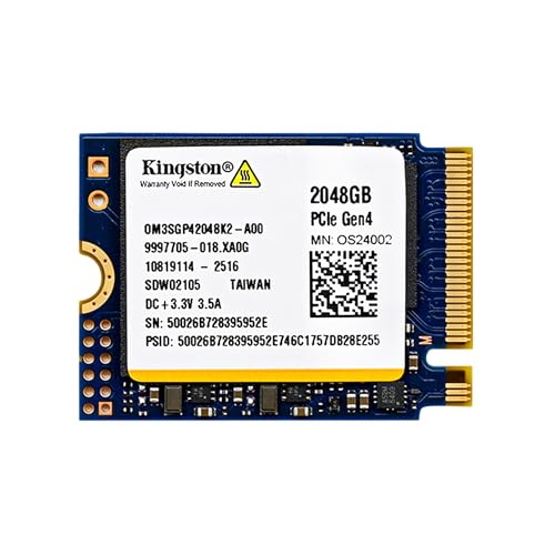 Kingston M.2 2230 NVMe 2TB｜Kingston (キングストン) OM3SGP4 Steam Deck Surface Ally Mini PC対応 MTFDKBK512QGN-1BN1AABYYR
