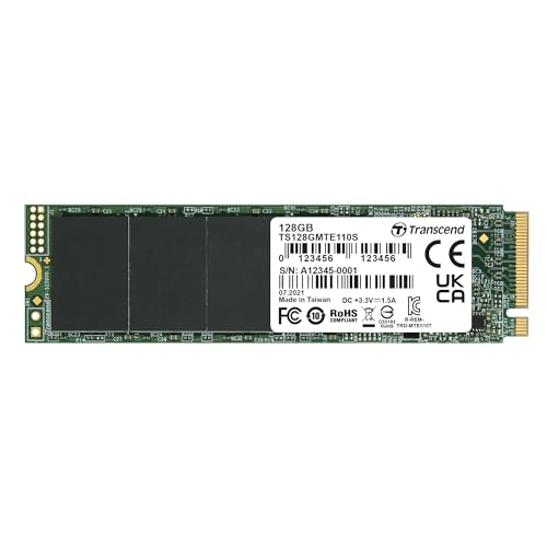 Transcend M.2 2280 NVMe 128GB｜Transcend TS128GMTE110S Type2280 ×4