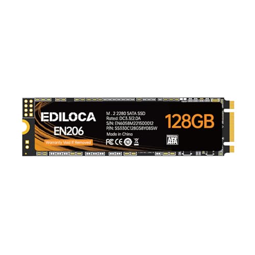 Ediloca M.2 2280 SATA 128GB｜EDILOCA EN206 フラッシュ搭載 6Gbps エラー訂正機能 低消費電力 耐衝撃