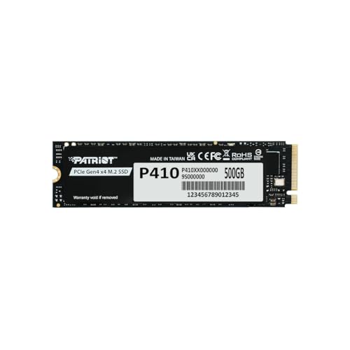 Patriot Memory M.2 2280 NVMe 500GB｜Patriot Memory B0FQF63G12 P410P500GM28H