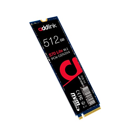 Addlink M.2 2280 NVMe 512GB｜Addlink S70 Lite 超耐久性 ゲーミング 最高 ソリッドステートハード - Gen3X4 ad512GBS70LTM2P