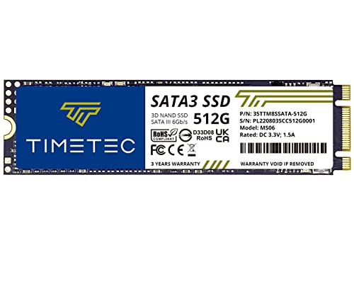Timetec M.2 2280 SATA 512GB｜Timetec TLC 256TBW TMT-SSD-3DNAND-SATA3-M2-512GB