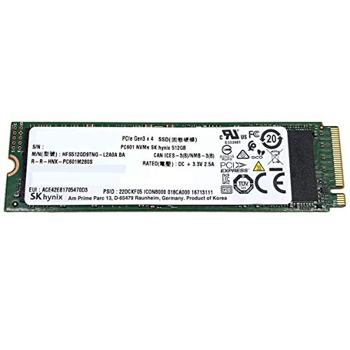 SK hynix M.2 2280 NVMe 512GB｜SK Hynix PC601 HFS512GD9TNG ノートパソコン デスクトップ ウルトラブック用 HFS512GD9TNG 0V4RWG V4RWG