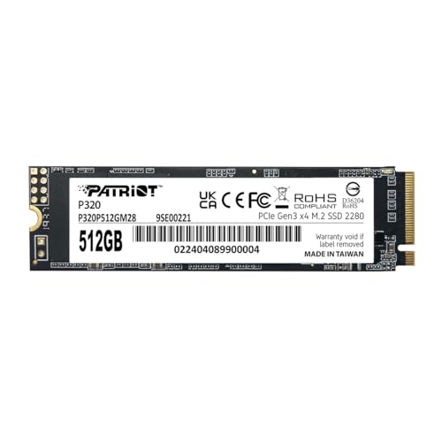 Patriot Memory M.2 2280 NVMe 512GB｜Patriot P320 Internal - - - - P320P480GM28 P320P512GM28