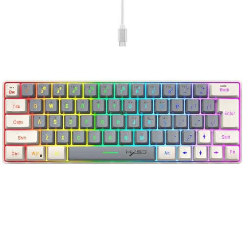 BCDYH メンブレンキーボード 63キー カラフル照明 有線キーボード ゲーミング USB-Cケーブル 取り外し可能 オフィスキーボード ビジネスキーボード PC ゲーミングキーボード B 1469 BCDYH JPBYH128C13769GW-2