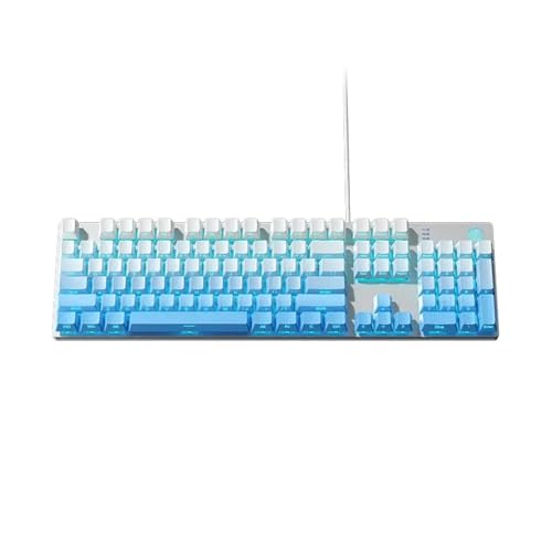 HP メカニカルゲーミングキーボード GK400F – 有線USB 104キー フルサイズ ブラウンメカニカルスイッチ ブルーバックライト デスクトップ/ノートパソコン対応 (シルバー+ホワイト)