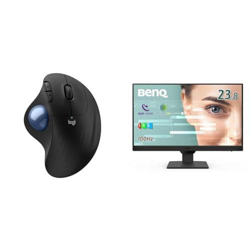 Logicool 【セット買い】 【Amazon.co.jp限定】 ロジクール 静音 ワイヤレス トラックボール マウス M575SPD + ベンキュージャパン BenQ アイケアモニター GW2490 23.8インチ
