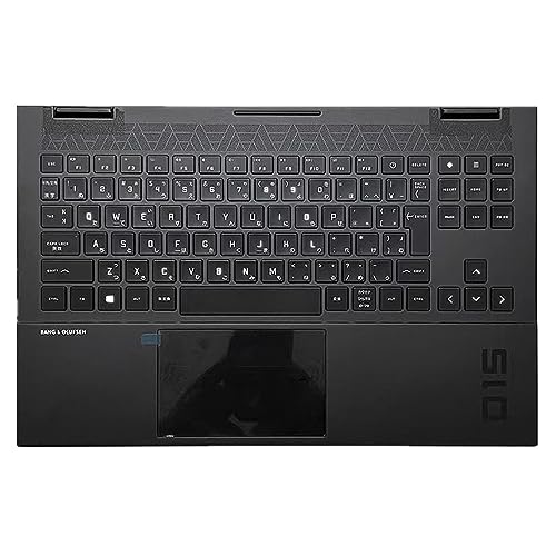 fqparts ラップトップアッパーケースカバー C シェル & キーボード & タッチパッド用 For HP OMEN 15-EN 15-EK TPN-Q236 Q238 15-ek1016tx ブラック JP 日本語版 15-EK-JPKB-HSQ0991