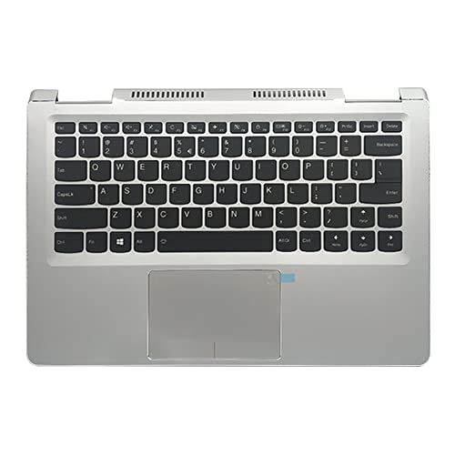 fqparts 汎用 キーボードの縁にハウジング & タッチパッド & キーボード に適合する For Lenovo ideapad Yoga 710-14IKB 710-14ISK Color シルバー 米国英語のレイアウト 710-14-CKE-HS0702