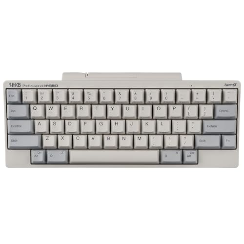 HHKB Happy Hacking Keyboard Professional Hybrid Type-S (ワイヤレス、Bluetooth、有線、USB、サイレント、Mac、Windows、ホワイト、印刷) CG01000-297001