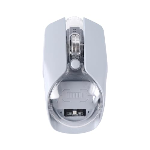 DIWOSHE 透明マウス ワイヤレス Bluetooth/2.4GHz/Type-C有線対応 静音 4台接続 75g軽量 RGBライト 磁気カバー 5段階DPI 600mAh充電式 iOS13 以上/Macbook/Androidタブレット/Windows 8/10/11/Microsoftに対応 ブルー SYCM0918R-3M-L