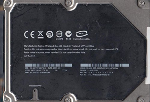 富士通 MHZ2160BH FFS G1, PN CA07018-B68400AP、富士通 160GB SATA 2.5 ハードドライブ