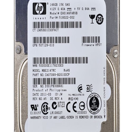 HP Eh0146farub ヒューレット・パッカード 146Gb 15000Rpm 2.5インチ シリアル接続 SC