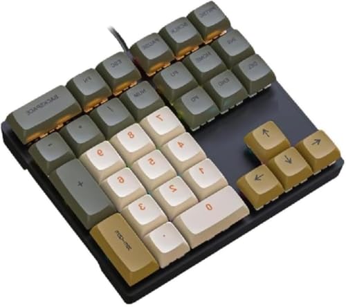LumoLight 33キー有線バックライト付きテンキーType-C外付けノートブックラップトップテンキーキーライン分離33キー人間工学 (シマーブルーシャフト)