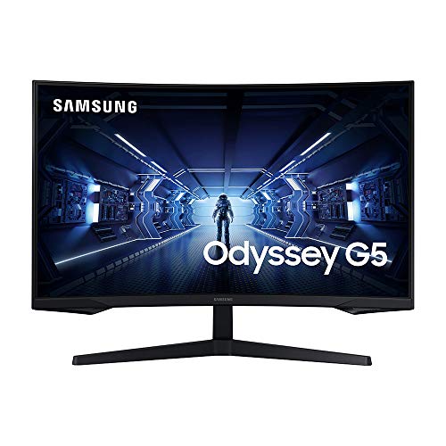 サムスン Samsung 32インチ オデッセイ G5 ゲーミングモニター WQHD (2560x1440) 144Hz カーブ 1ms HDMI ディスプレイポート AMD FreeSync Premium HDR10 LC32G55TQWNXZA ブラック