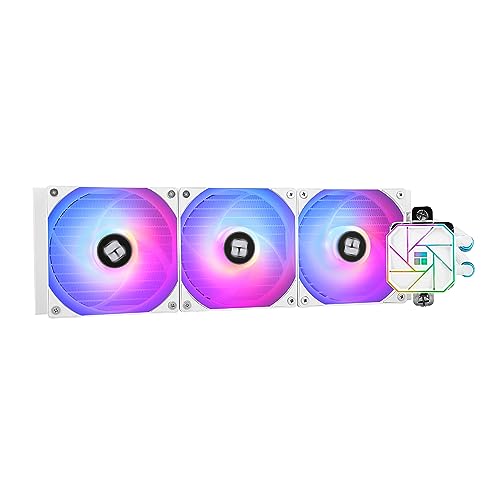 THERMALRIGHT Aqua Elite 360ホワイトV3液体CPUクーラー、360冷却列サイズ、3 x 120mm PWMファン、AM4/AM5、Intel LGA1150/1151/1155/1156/1200/1700/1851、デスクトップCPUクーラー360mm AIO用。 AQUA ELITE 360 White V3