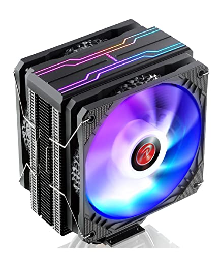 RAIJINTEK ELEOS 12 Duo RBW CPU エアクーラー デュアル120mm PWMファン 銅直接接触ヒートパイプ4本 5V アドレス可能なRGBライト Intel/AMD Ryzenソケット用 LGA 1700対応 0R10B00221