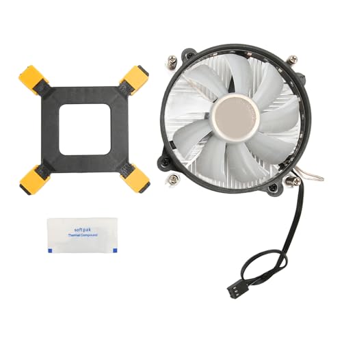 Garosa コンピュータ空冷ファン CPUファン パソコン CPUクーラー ミュート 空気冷却 アルミニウム 3線式 下向き 圧力 クーラー CPUクーラーヒートシンク ファントムライト Garosab1enpfzxit