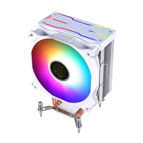 Elprico ARGB CPU エアクーラー、CPU ステータス画面 4 銅製ヒートパイプ、シングルファン油圧 120mm PC CPU 冷却ファン、2011 B セルフバックプレーンマザーボード用 Elprico5umbpi7q96