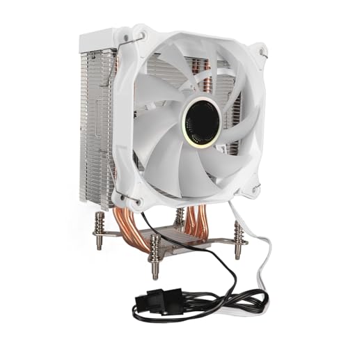 ASHATA ARGB CPU エアクーラー、ARGB LED ストリップ付き CPU クーラー、4 銅ヒートパイプシングルファン油圧 120mm PC CPU 冷却ファン、2011 B セルフバックプレーンマザーボード用 ASHATA8hswqi9bay
