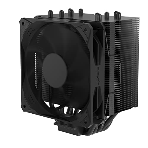 novonest upHere 大型CPUクーラーサイドフロー型 LGA1700対応 高性能 ARGB PWMファン採用 AURA Sync同期 5V 3PIN ARGB/Auto RGB 空冷 CPUファン 静音 AM4対応 黒い S6C4-novonest