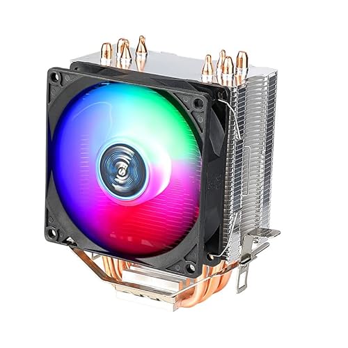 Lzryybz cpuクーラー 空冷 cpu クーラー 空冷cpuクーラー amd・インテルコア CPU 静音 4つの銅製ヒートパイプ カラーファン 大風量 ベンダー加工 設置簡単 幅広い互換性 HS400