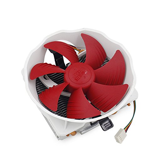 GENNEL PWM 4ピン 120MM大型ファン 銅ヒートパイプ4本 ラジエーター ヒートシンク CPUクーラー Intel AMD用 GNV6PM