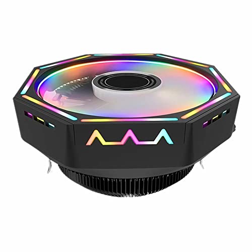 XiaomeiHan CPUクーラー CPUクーラー4ピン PWM RGB LED CPUヒートシンククーラー静かなラジエーター 初心者にも安心 (色 : Black, Size : One size)