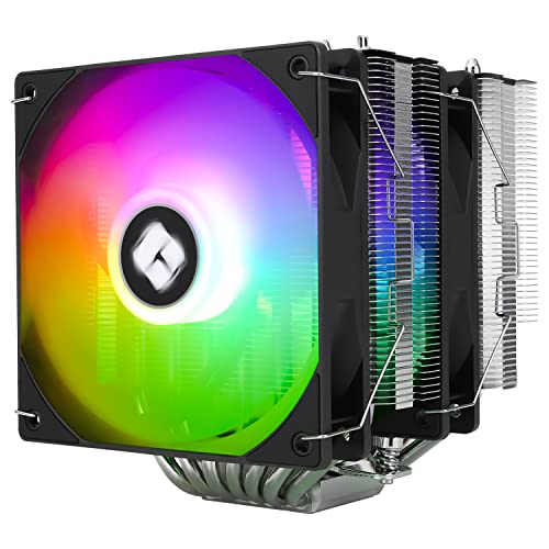 Psdndeww Thermalright Phantom Spirit 120SE ARGB CPUクーラー、高さ154mm、ヒートパイプ7本、コンピューターCPUエアクーラーダブルタワー&ダブルPWMファン、Intel 1700/1200/1150/1151&AMD:AM4/AM5、PCクーラーに対応 D6-M-PS120SE ARGB