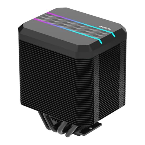 ALSEYE M90 CPUクーラー 隠しファンデザイン デュアルタワー 空冷CPUクーラー ARGBライト効果カバー付き IntelとAMDプラットフォームの両方に対応 LGA1700対応 (M90 ホワイト) M90-01