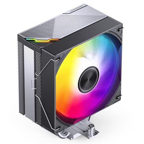 JONSBO CA40ブラックCPUクーラー、ARGBミュートシリーズ空冷、CPUファンの高さ157mm、120mm PWMファンエアクーラー、4銅ヒートパイプラジエーター、AM5/AM4/Intel LGA115X/1200/1700/1851、D-TDP 225Wヒートシンク。 CA40 Black