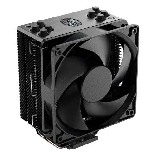 Cooler Master Hyper 212 ブラックエディション CPUエアクーラー Silencio FP120 ファン 陽極酸化ガンメタルブラック つや消しニッケルフィン 銅直接接触ヒートパイプ4個 AMD Ryzen/Intel LGA1700/1200/1151用 RR-212S-20PK-R2
