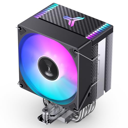 DeepCool JONSBO CR1400 EVO ブラックカラーシリーズ 9cm CPUクーラー、H130mm、エアタワーラジエーター、サイレントヒートシンク、4ピン自動ライトCPUファン、AMD AM4/AM5 Intel LGA1700用銅ヒートパイプ4本、92mm RGBファン、ブラック。 J-1400evo color Black