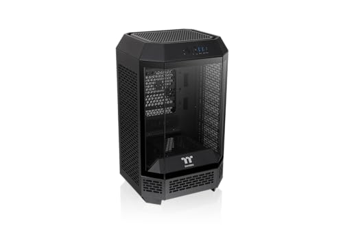 Thermaltake The Tower 250 Black 3面強化ガラスパネル採用 八角柱スタイル ミニタワー Mini-ITX CA-1Z9-00S1WN-00