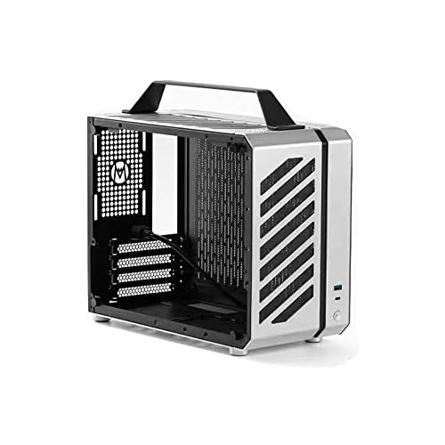 Hydrobreak Mechanic Master C26 メカニカルマスターMATX ITXアルミ製 PCミニポータブル SFX PSU、310 mm GPU、135 mm CPUクーラー、ゲームや家庭用-Silver Air