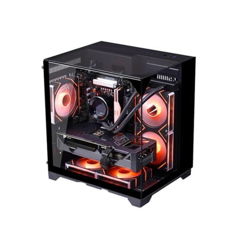TREDFG シービュールーム ゲーミングコンピュータ デスクトップ M-ATX マザーボード 両面強化ガラス PC ゲーマー キャビネット