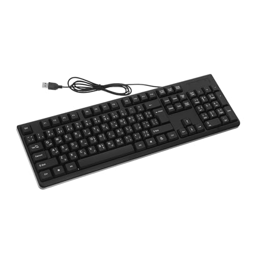 Hemobllo 黒色ABS素材採用 の フルサイズコンピューターキーボード USB給電対応 高速応答実現した ノートパソコン用キーボード オフィスやゲーミングに最適な 104キー搭載の XAKNF8W