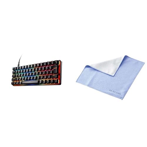 SteelSeries 【公式セット品】SteelSeries ラピッドタップ ラピッドトリガー 搭載 ゲーミングキーボード ミニサイズ Apex Pro Mini Gen 3 JP 有線 日本語配列 OmniPointスイッチ 2ーinー1アクションキー 搭載 ブラック 64918【エレコム クリーニングクロスセット】