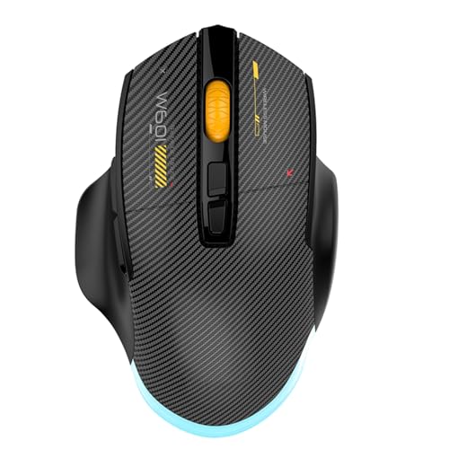 Acogedor ワイヤレスゲーミングマウス、3モード接続付き12800DPIマウス、BT、2.4Gワイヤレス、有線、プログラム可能な7ボタン、5つの照明効果、人間工学に基づいたPCラップトップ用 (白) (白) (黒) Acgpjzv17hn3-11