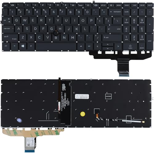YAEHUYING バックライトとポインター付き交換用キーボード。HP Elitebook 850 G7 850 G8 855 G7 855 G8 750 G7 750 G8 755 G8、Zbook Firefly 15 G7 G8、ZBOOK Fury 15 G7 G7。 G8 HSN-。 I41C-5 USレイアウト。 850 855 750 755 G7 G8