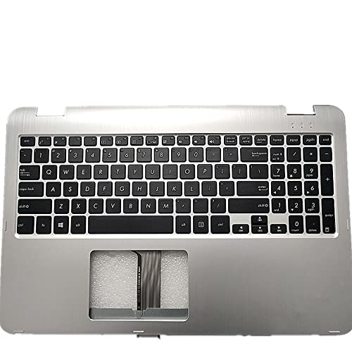 fqparts 汎用 キーボードの縁にハウジング & タッチパッド & キーボード に適合する For ASUS For VivoBook Flip TP301UA TP301UJ シルバー 米国英語のレイアウト VivoBook-Flip-TP301-CKE-XP-1285