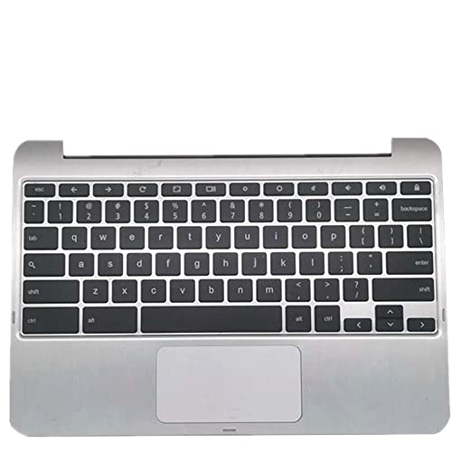 fqparts 汎用 キーボードの縁にハウジング & タッチパッド & キーボード に適合する For ASUS For Chromebook Flip C101PA シルバー 米国英語のレイアウト Chromebook-Flip-C101PA-CKE-XP-1008