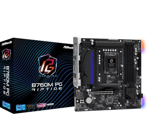 ASRock マザーボード B760M PG Riptide Intel 第12世代 ・ 13世代 CPU （ LGA1700 ）対応 B760チップセット DDR5 Micro ATX マザーボード 【国内正規代理店品】