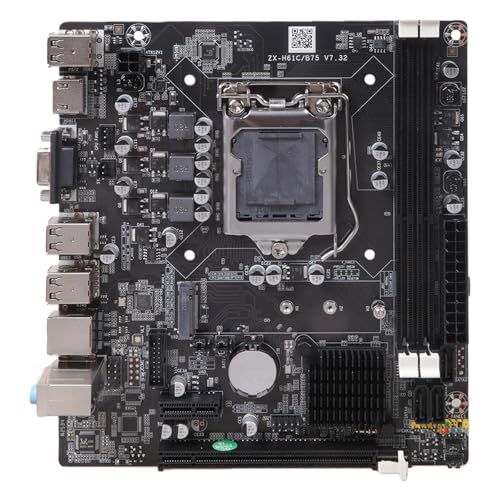 PANGBOER 高コンピュータマザーボード MicroATX H61 マザーボードソケット 1155 プロセッサーと互換性 10 USB ポート